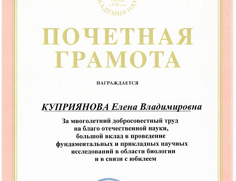 За труд и вклад в науку: сотрудники ИФР РАН награждены Почетными грамотами Российской академии наук