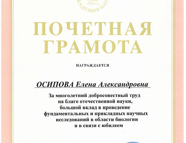 За труд и вклад в науку: сотрудники ИФР РАН награждены Почетными грамотами Российской академии наук