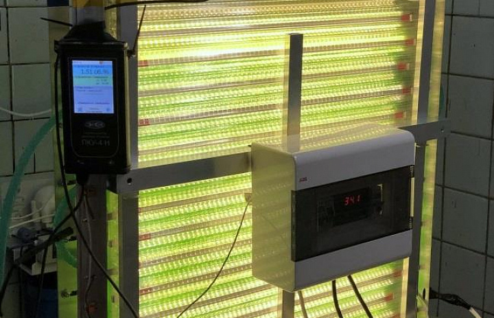 Модульный фотобиореактор для анализа захвата углекислого газа